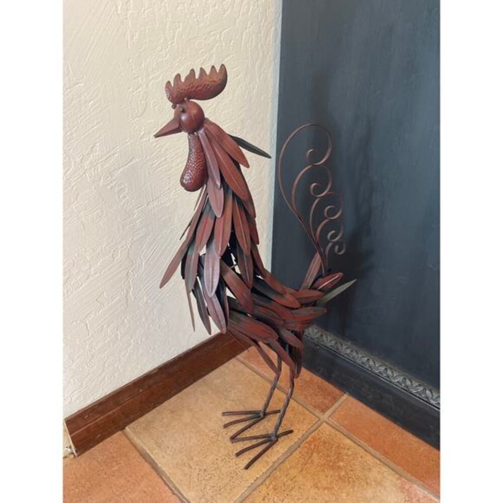 Metal  sculpture rooster indoor/outdoor